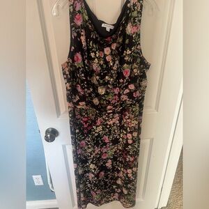 NorthStyle Black Floral Midi Dress